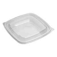 Крышка к контейнеру 190х190х16 мм, прозр., ПЭТ, 70 шт/упак "ПолиЭр" 140 шт/кор РОССИЯ СпК-1919-К