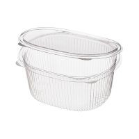 Контейнер 1000 мл 1-секц., овал 175х149х79 мм, неразъем.крышка, прозр., ОПС, 270 шт/кор "Комус" 270 шт/упак РОССИЯ РКС-1000 (ОП) (ТТ)