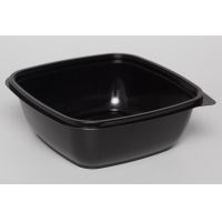 Контейнер 1000 мл 1-секц. 190х190х51,5 мм, без крышки, черн., ПЭТ, 70 шт/упак "ПолиЭр" 140 шт/кор РОССИЯ СпК-1919-1000 черн.