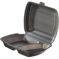 Ланч-бокс 2-секц. 247х206х70 мм, черн., ВПС, 200 шт/кор "Южуралпак" 200 шт/упак РОССИЯ LB 82 черн.