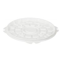 Упаковка для торта [дно] d245хh16[d215хh12] мм, бел., ПС, 160 шт/кор "Комус" 160 шт/упак РОССИЯ Т-218/11 ДШ (П)