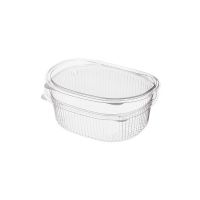 Контейнер 750 мл 1-секц., овал 175х149х62 мм, неразъем.крышка, прозр., ОПС, 285 шт/кор "Комус" 285 шт/упак РОССИЯ РКС-750 (Т)