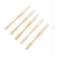 Пика 90 мм, диз. "Вилка", беж., бамбук, 100 шт/упак 40 упак/кор КИТАЙ 440-709