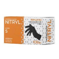 Перчатки нитриловые, р-р S, неопудрен., черн., 50 пар/упак 10 упак/кор КИТАЙ CTPNLS1000BL