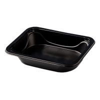 Контейнер под запайку 580 мл, 1-секц. 187х137х36 мм, черн., ПП, 50 шт/упак "Южуралпак" 400 шт/кор РОССИЯ F-187-36 (А) Черный