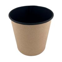 Контейнер 500 мл, d100хh95 мм, без окна, без крышки, крафт-черн., карт., 30 шт/упак "OSQ" Round Bowl 500 Black Wood 600 шт/кор РОССИЯ OSQ Round Bowl 500 (BW) (600)