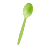Ложка одноразовая 170 мм, зел., кукурузный крахмал, 6 шт/упак "GREEN MYSTERY" 480 шт/кор РОССИЯ