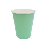Стакан бумажный 250 мл для холодных и горячих напитков, мятный, картон