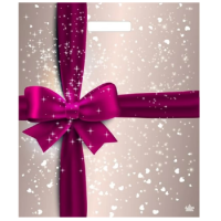 Пакет 380х450 мм, 60 мкм с проруб. ручками, диз. "Подарочный перламутр", ПВД, 50 шт/упак "Тикопластик" 500 шт/кор РОССИЯ н00188371