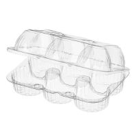 Упаковка для кондит. изделий 780[6х130] мл 6-секц., 188х138х72 мм, неразъем.крышка прозр., ПЭТ, 350 шт/кор "Протэк" РОССИЯ ПР-К-53С6