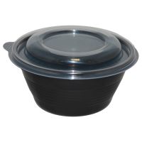Контейнер 500 мл 1-секц. d144хh70 мм, без крышки, черн., ПП, 540 шт/кор "Протэк" 540 шт/упак РОССИЯ ПР-МС-500