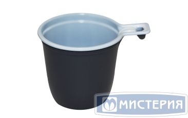 Чашка для холодного и горячего, 0.2л, коричневая/белая, ПП
