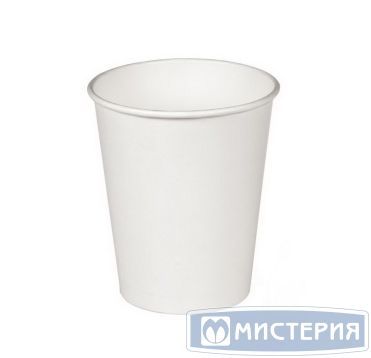 Одноразовый стакан для холодного и горячего, 0.205л, верхний d 73мм нижний d 50мм, h 79мм, 215г/м2, белый, однослойный, картон