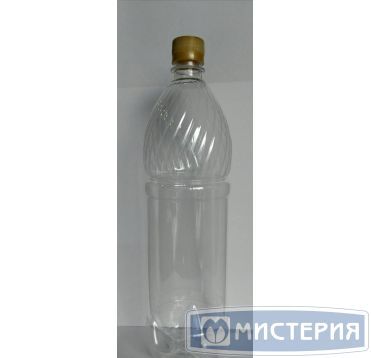 Бутылка ПЭТ 1500 мл, прозр., горло d28 мм, крышка в компл., 50 шт/кор 50 шт/упак РОССИЯ №2, 1,50 BPF прозр.