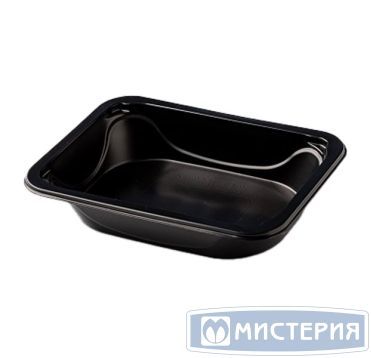 Контейнер под запайку 580 мл, 1-секц. 187х137х36 мм, черн., ПП, 50 шт/упак "Южуралпак" 400 шт/кор РОССИЯ F-187-36 (А) Черный