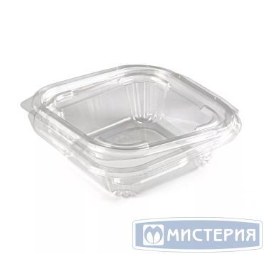 Контейнер 250 мл 1-секц., овал 137х132х36 мм, неразъем.крышка, прозр., ПЭТ, 400 шт/кор "ЮПласт" 400 шт/упак РОССИЯ ЮП-РКСП-250/ЮУПМ6011