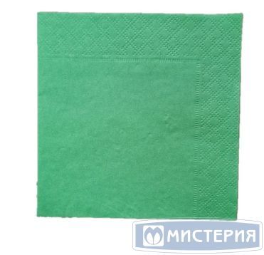 Салфетки 330х330 мм 2-сл., зел., бум., 200 шт/упак 9 упак/кор РОССИЯ