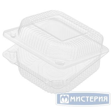 Упаковка д/выпечки, 0.25, квадратн., внеш. 121х119х60мм, внутр. 97х96х52мм, прозрачн., ОПС