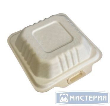 Коробка для бургера [бургербокс] 166х153х63 мм, бел., целл., 50 шт/упак 400 шт/кор РОССИЯ