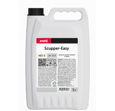 Средство для удаления засоров щелочное "Profit" Scupper-Easy, канистра, 5000 мл 4 шт/кор РОССИЯ 483-5