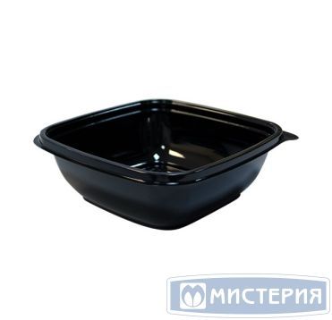 Контейнер 625 мл, квадратный, 160х160х53,5мм, чёрный