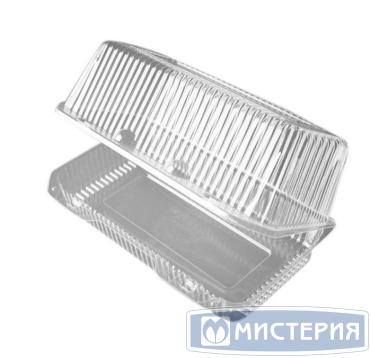 Упаковка для кондит. изделий 2500 мл, 1-секц. 248х158х92[232х127х85] мм, неразъем.крышка, прозр., ОПС, 200 шт/кор "Протэк" 200 шт/упак РОССИЯ ИП-29