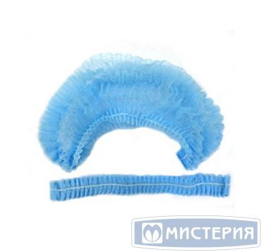 Шапочка "Шарлотта", голуб., неткан. мат-л, 50 шт/упак 20 упак/кор РОССИЯ -