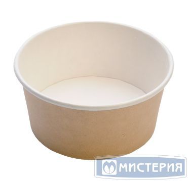 Одноразовый контейнер под суп, из крафт картона, 330 мл, D - 114 мм