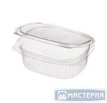 Контейнер 500 мл 1-секц., овал 159х130х56 мм, неразъем.крышка, прозр., ОПС, 360 шт/кор "Комус" 360 шт/упак РОССИЯ РКС-500/1 (ОП) (Т)