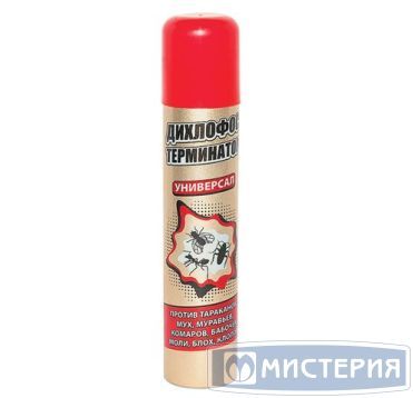 Средство инсектицидное "Терминатор" Дихлофос, аэрозоль, 180 мл 24 шт/кор РОССИЯ