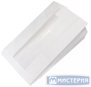 Пакет пищевой [100+50]х640 мм без руч., с окном, бел., бум., 1000 шт/упак 1 000 шт/кор РОССИЯ 003-000005-001