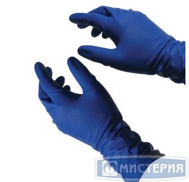 Перчатки латексные, р-р L, неопудрен., син., 25 пар/упак "High Risk" 10 упак/кор МАЛАЙЗИЯ