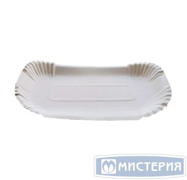 Тарелка одноразовая мелкая 130x200 мм, бел., карт, 50 шт/упак 700 шт/кор РОССИЯ 002А-2010-0208-001/050/0700/48
