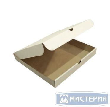 Коробка для пиццы 300х300х60 мм, бел., гофрокарт.Т-23 В, 50 шт/кор 50 шт/упак РОССИЯ
