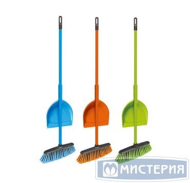 Набор для уборки пола [щетка и совок на длин. ручке], цвет в ассорт., ПП "York" 20 шт/кор БЕЛАРУСЬ 082160
