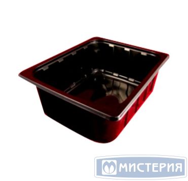 Контейнер под запайку 5000 мл, 1-секц. 325х265х63 мм, черн., ПП, 140 шт/кор РОССИЯ П-3327/63