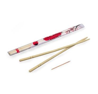 Китайские палочки h230хd5 мм, инд. ПЭ упак. с зубочисткой, бамбук, 100 пар/упак 3 000 пар/кор КИТАЙ 440-609