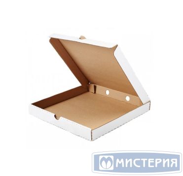 Коробка для пиццы 450х450х40 мм, бел., гофрокарт.Т-23 В, 50 шт/кор 50 шт/упак РОССИЯ