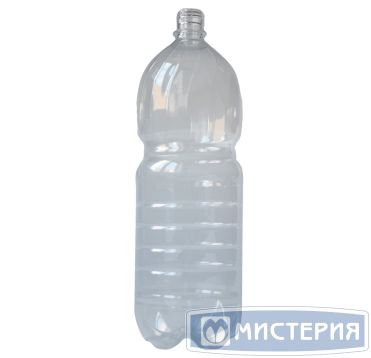 Бутылка ПЭТ 2000 мл, прозр., горло d28 мм, крышка в компл., 40 шт/кор 40 шт/упак РОССИЯ №36. 2,00 BPF прозр.