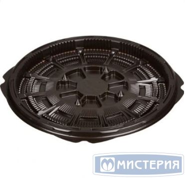 Упаковка для торта [дно] d320хh12[d268хh12] мм, коричн., ПС, 100 шт/кор 100 шт/упак РОССИЯ ПР-Т-72Д