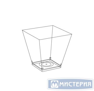 Форма для фуршетов 200 мл 72,5х72,5х70,5 мм, диз. "Квадрат", прозр., ПС, 15 шт/упак 225 шт/кор РОССИЯ 5111