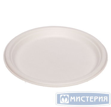Тарелка одноразовая мелкая d225 мм, бел., целл., 50 шт/упак 500 шт/кор РОССИЯ