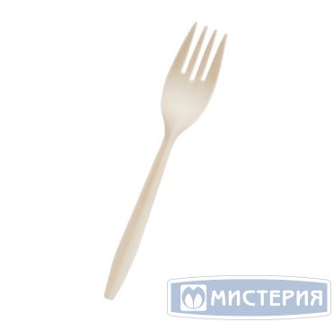 Вилка одноразовая 162 мм, беж., кукурузный крахмал, 50 шт/упак "GREEN MYSTERY" 1 000 шт/кор РОССИЯ