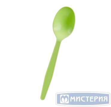 Ложка одноразовая 170 мм, зел., кукурузный крахмал, 6 шт/упак "GREEN MYSTERY" 480 шт/кор РОССИЯ