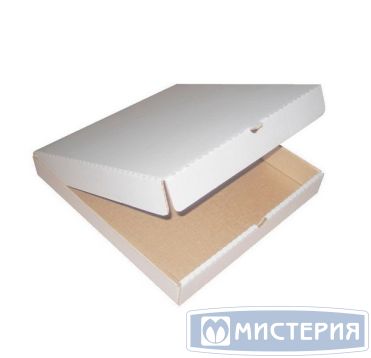 Коробка для пиццы 300х300х40 мм, бел., гофрокарт.Т-23 В, 50 шт/кор 50 шт/упак РОССИЯ