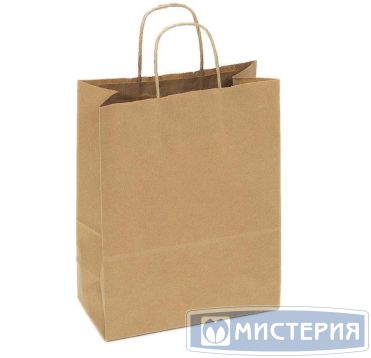Пакет [240+140]х280 мм с плоск. ручками, крафт, бум., 250 шт/кор 250 шт/упак РОССИЯ PR-01-70-241428