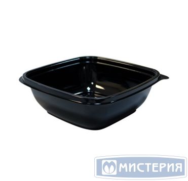 Контейнер 625 мл, квадратный, 160х160х53,5мм, чёрный