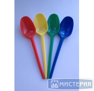 Ложка одноразовая 165 мм, желт., ПС, 100 шт/упак 2 000 шт/кор РОССИЯ