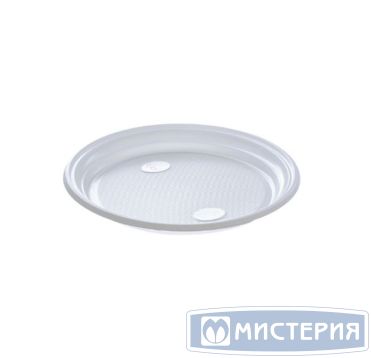 Тарелка одноразовая мелкая d210 мм, бел., ПП, 50 шт/упак 500 шт/кор РОССИЯ