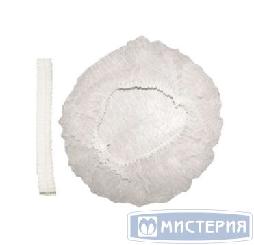 Шапочка "Шарлотта", бел., неткан. мат-л, 100 шт/упак 10 упак/кор КИТАЙ 500-708